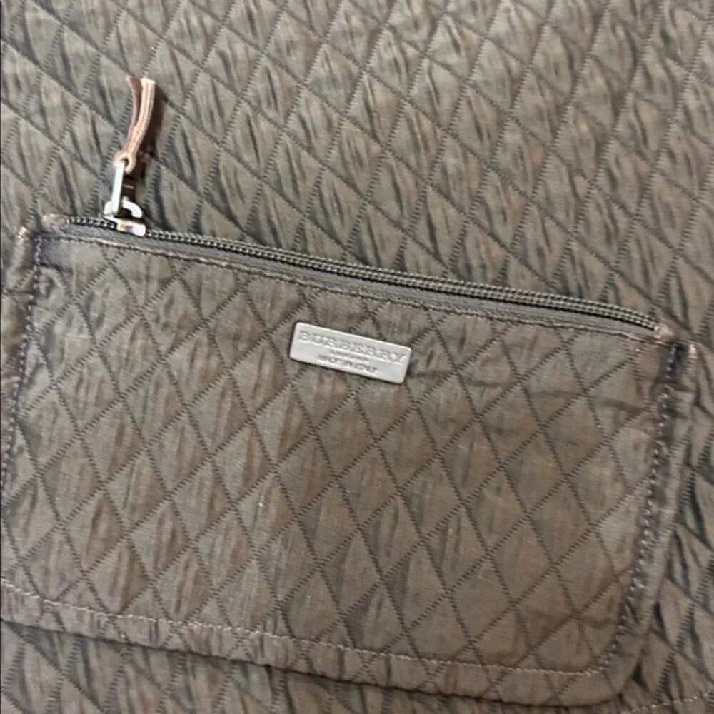 Wrong price Burberry Quilted brown messenger  Bag  with a pouch